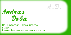 andras doba business card