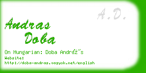 andras doba business card